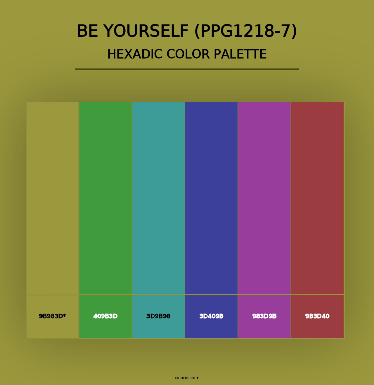 Be Yourself (PPG1218-7) - Hexadic Color Palette