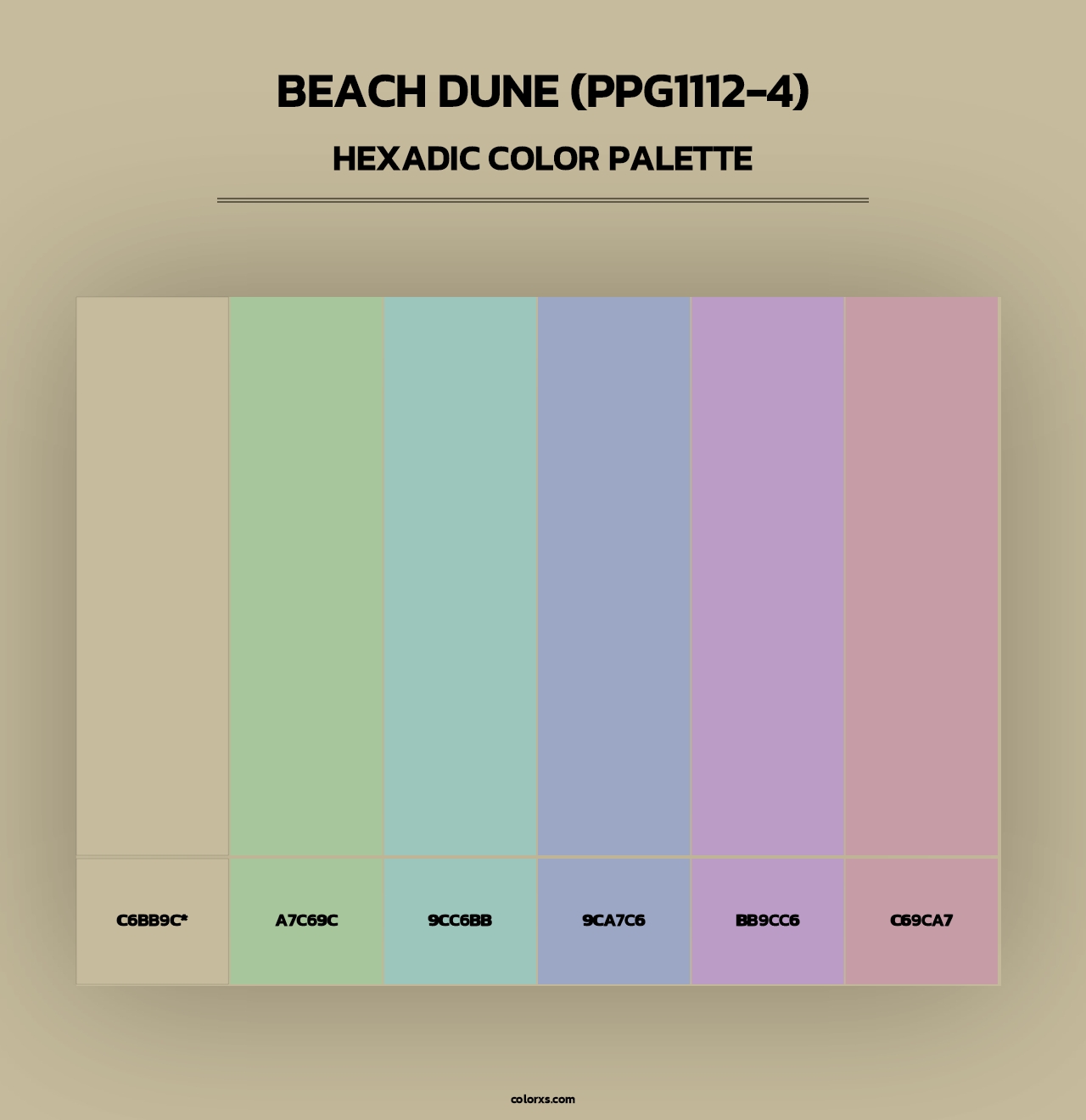 Beach Dune (PPG1112-4) - Hexadic Color Palette