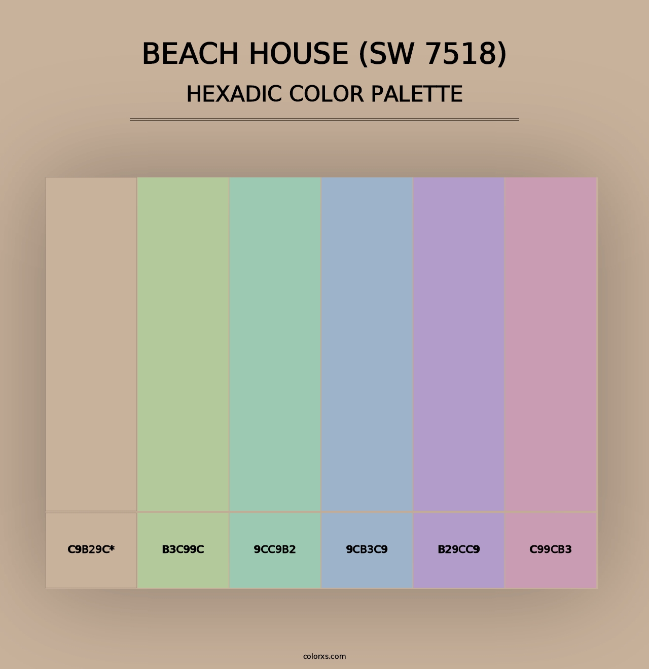 Beach House (SW 7518) - Hexadic Color Palette