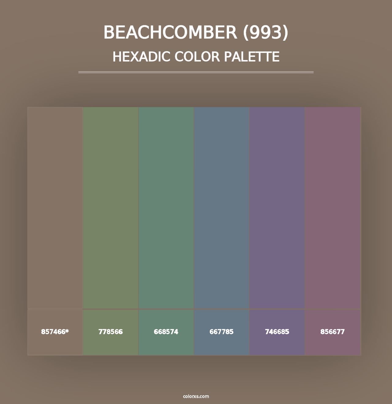 Beachcomber (993) - Hexadic Color Palette