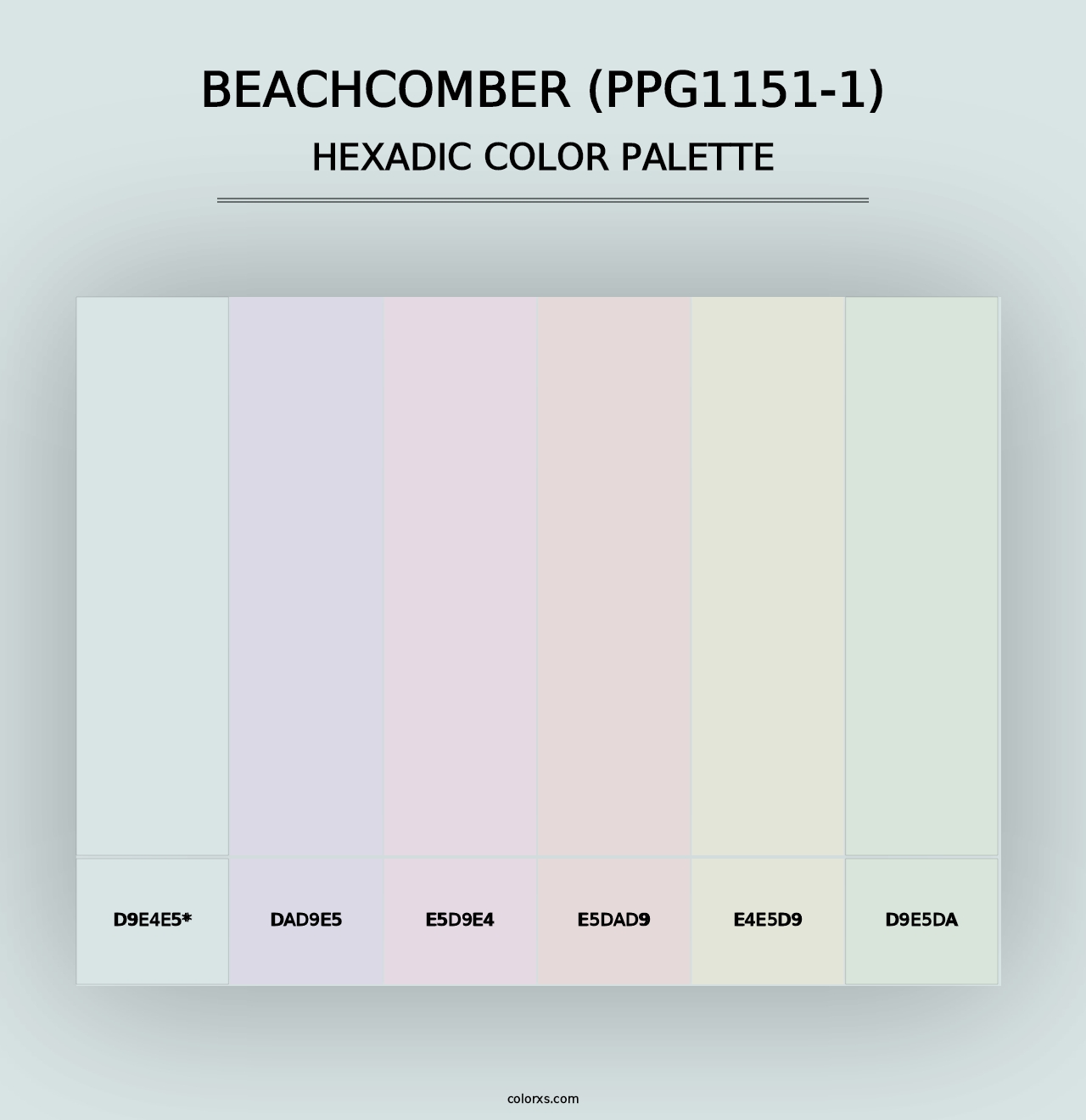 Beachcomber (PPG1151-1) - Hexadic Color Palette