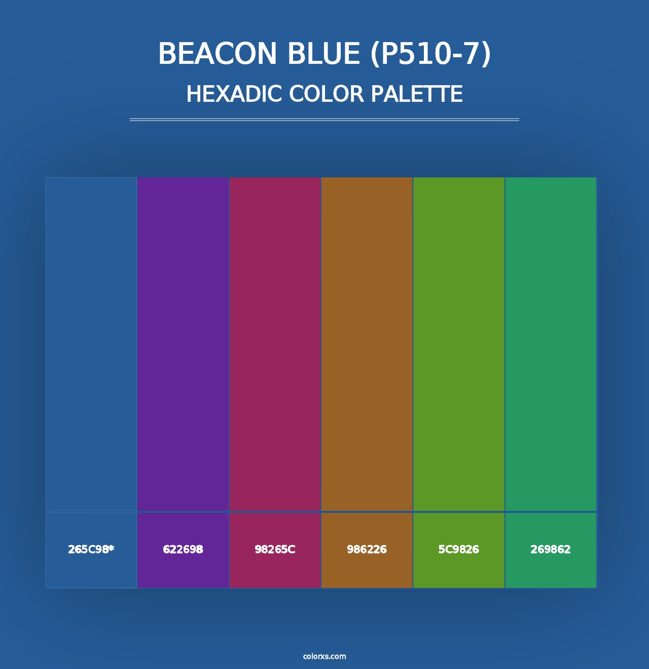 Beacon Blue (P510-7) - Hexadic Color Palette