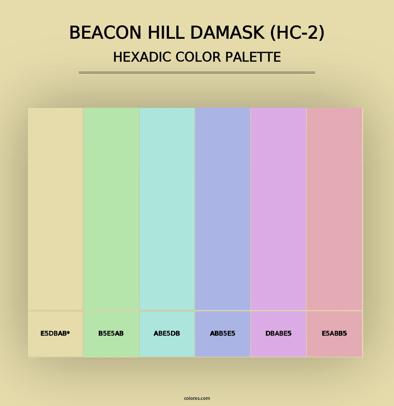 Beacon Hill Damask (HC-2) - Hexadic Color Palette