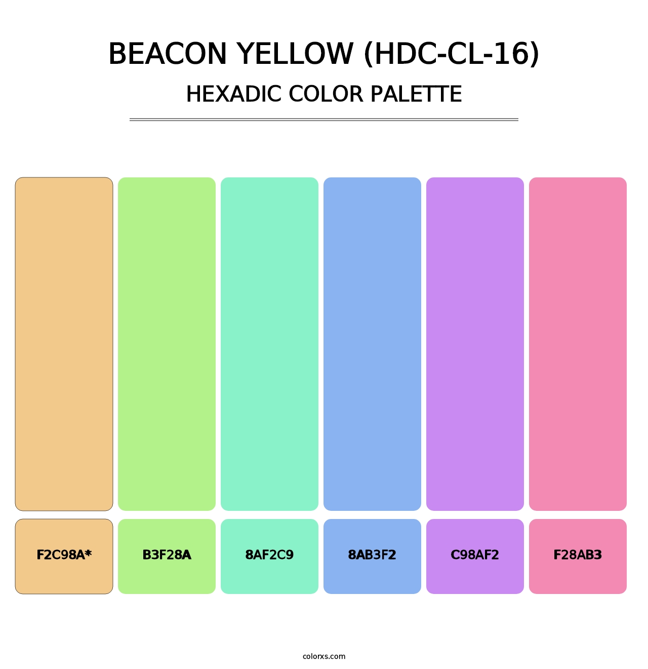 Beacon Yellow (HDC-CL-16) - Hexadic Color Palette