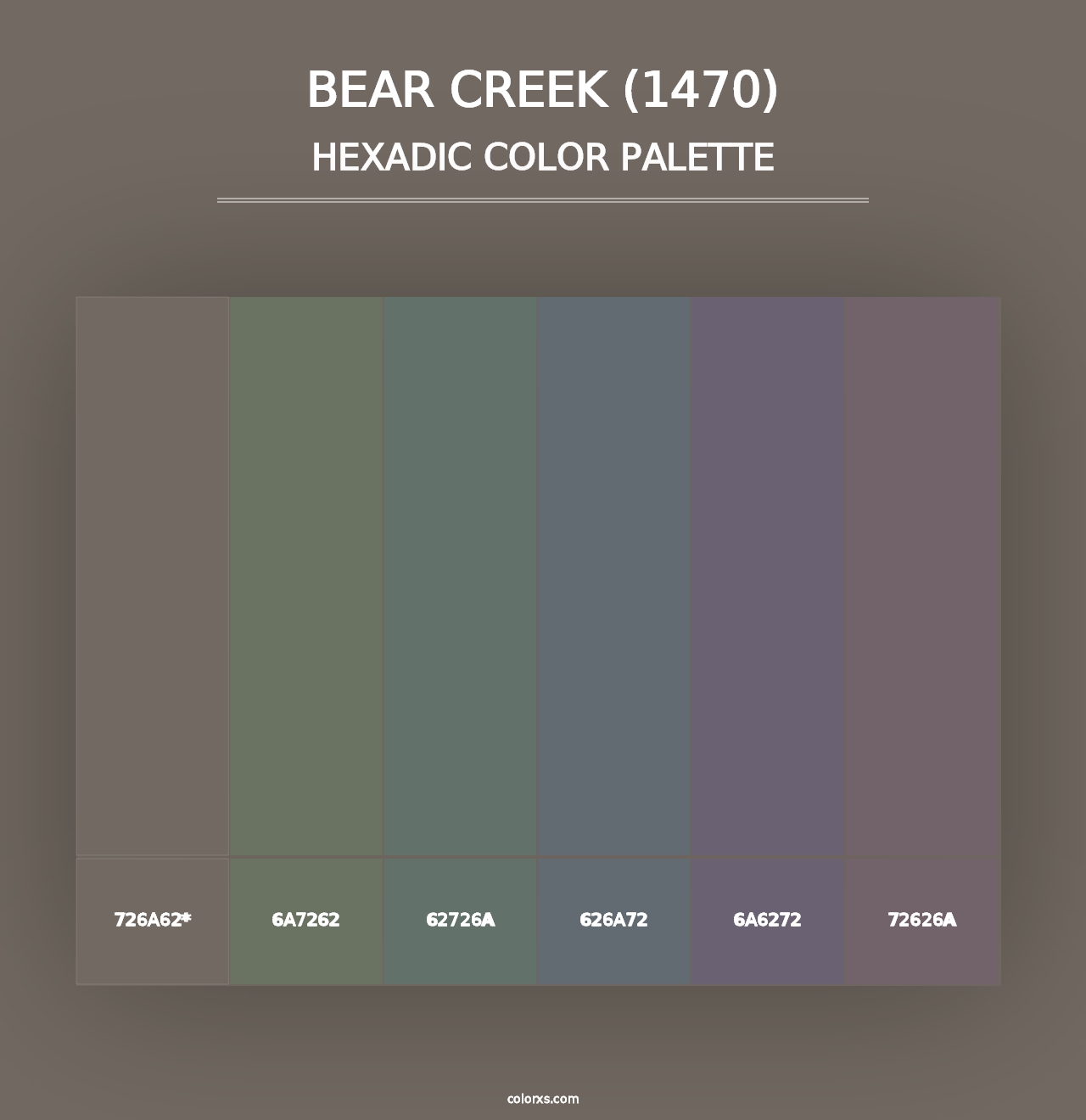 Bear Creek (1470) - Hexadic Color Palette