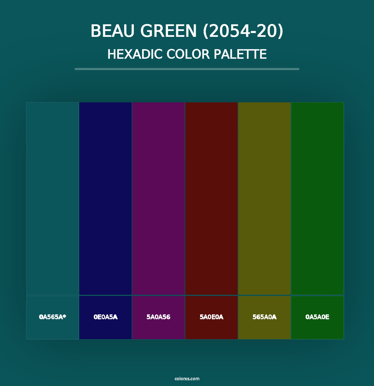 Beau Green (2054-20) - Hexadic Color Palette