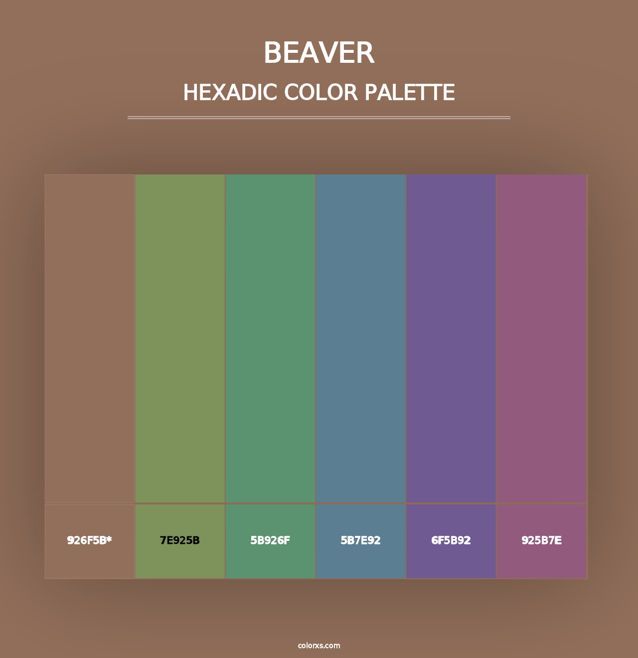 Beaver - Hexadic Color Palette