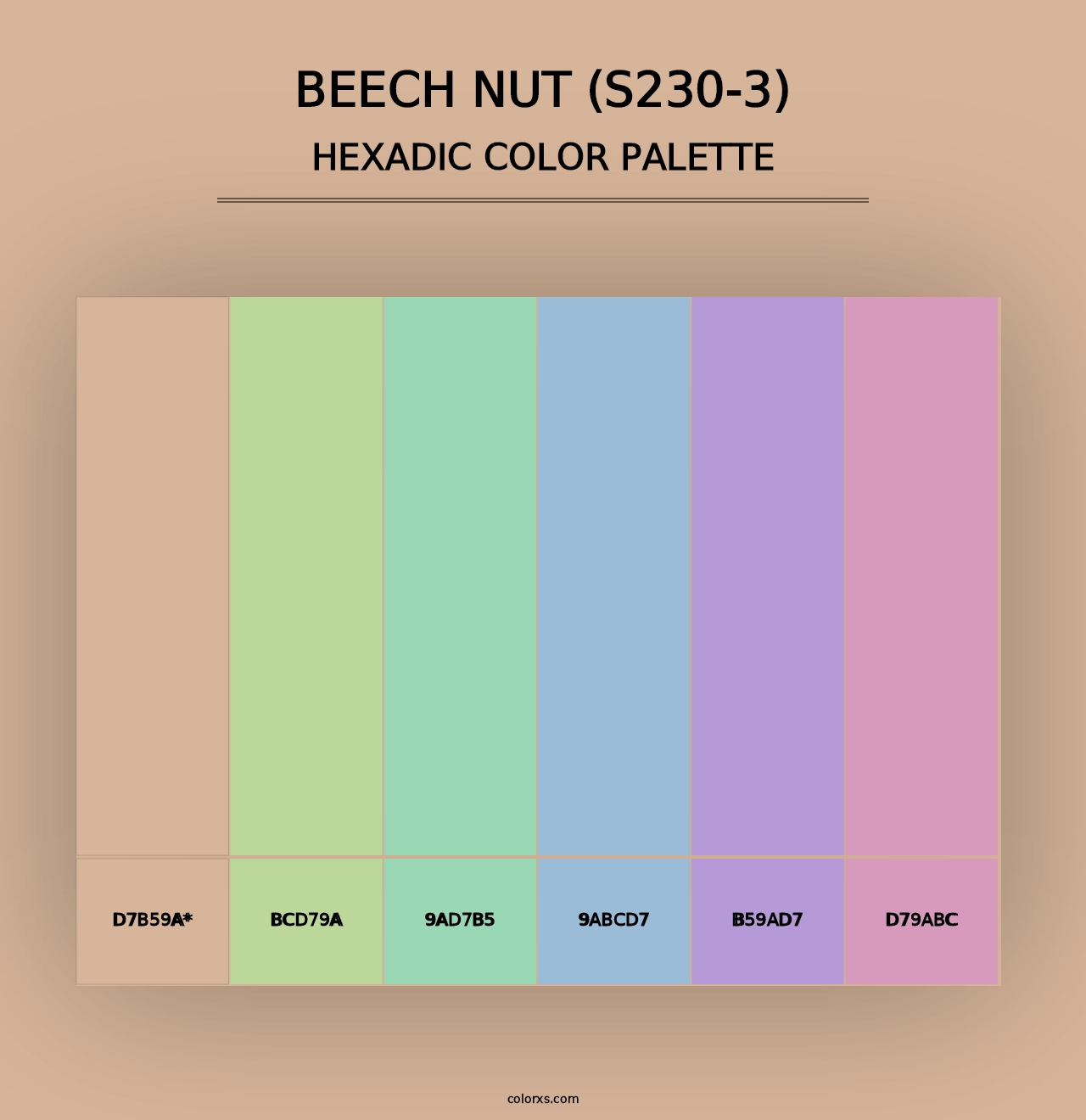 Beech Nut (S230-3) - Hexadic Color Palette