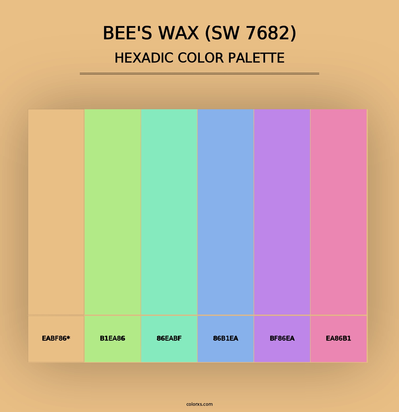 Bee's Wax (SW 7682) - Hexadic Color Palette