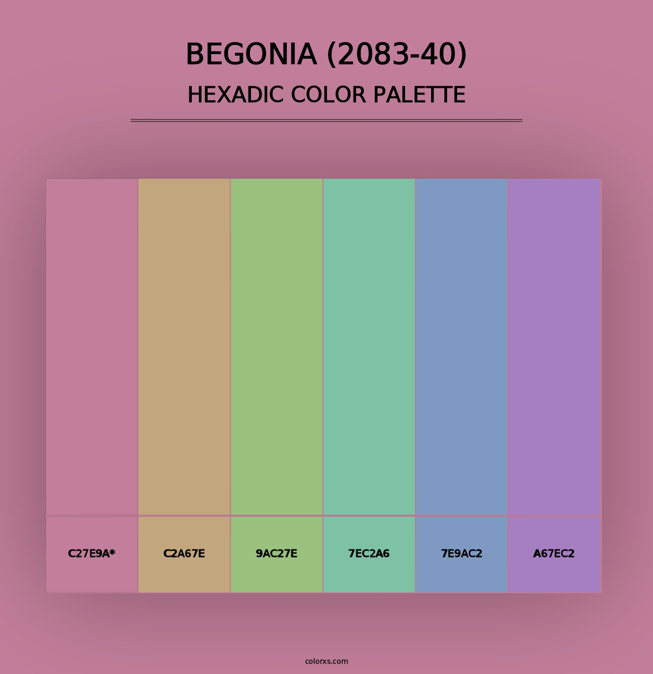 Begonia (2083-40) - Hexadic Color Palette