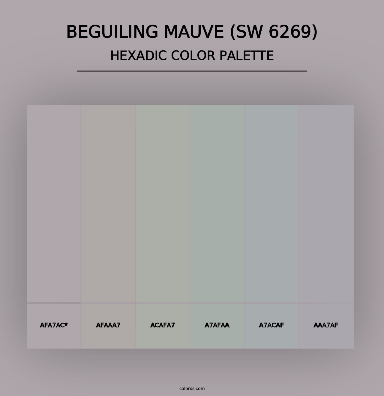 Beguiling Mauve (SW 6269) - Hexadic Color Palette