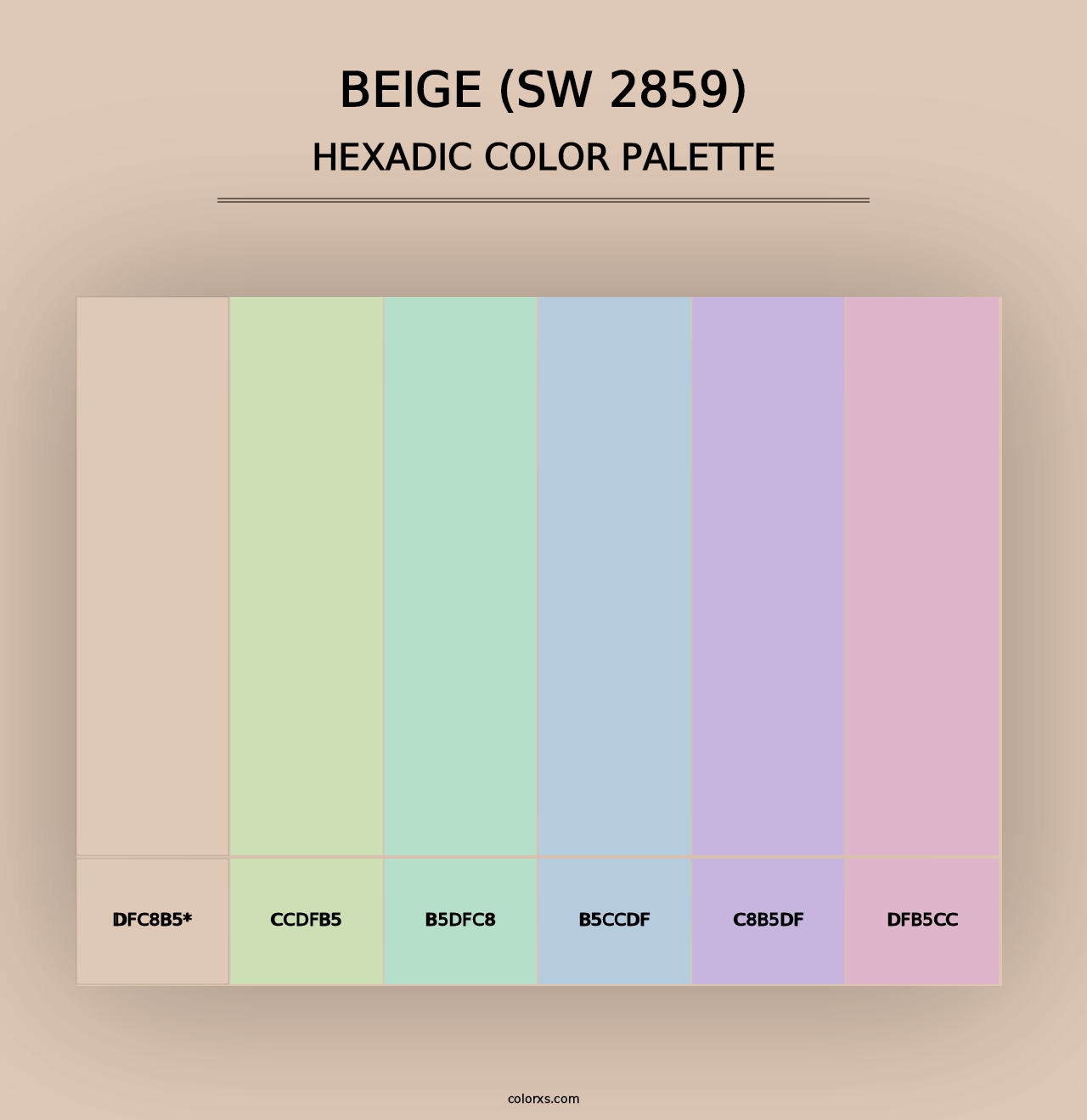 Beige (SW 2859) - Hexadic Color Palette