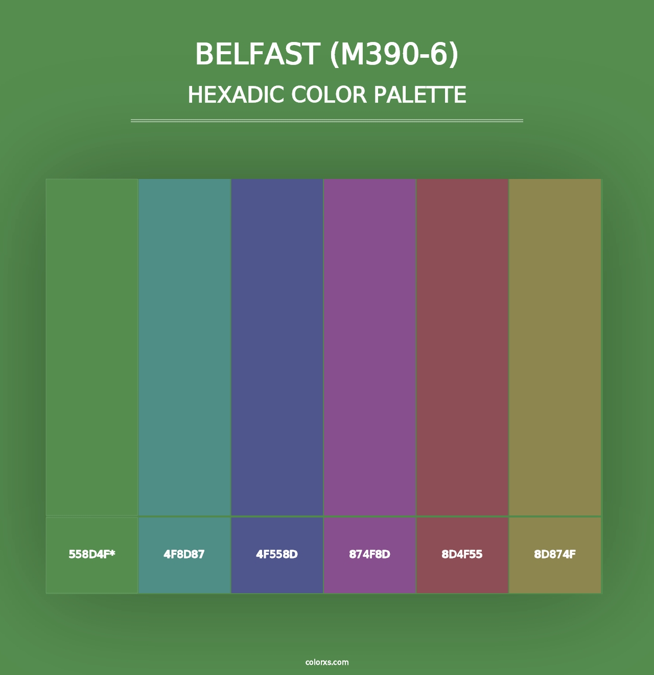 Belfast (M390-6) - Hexadic Color Palette