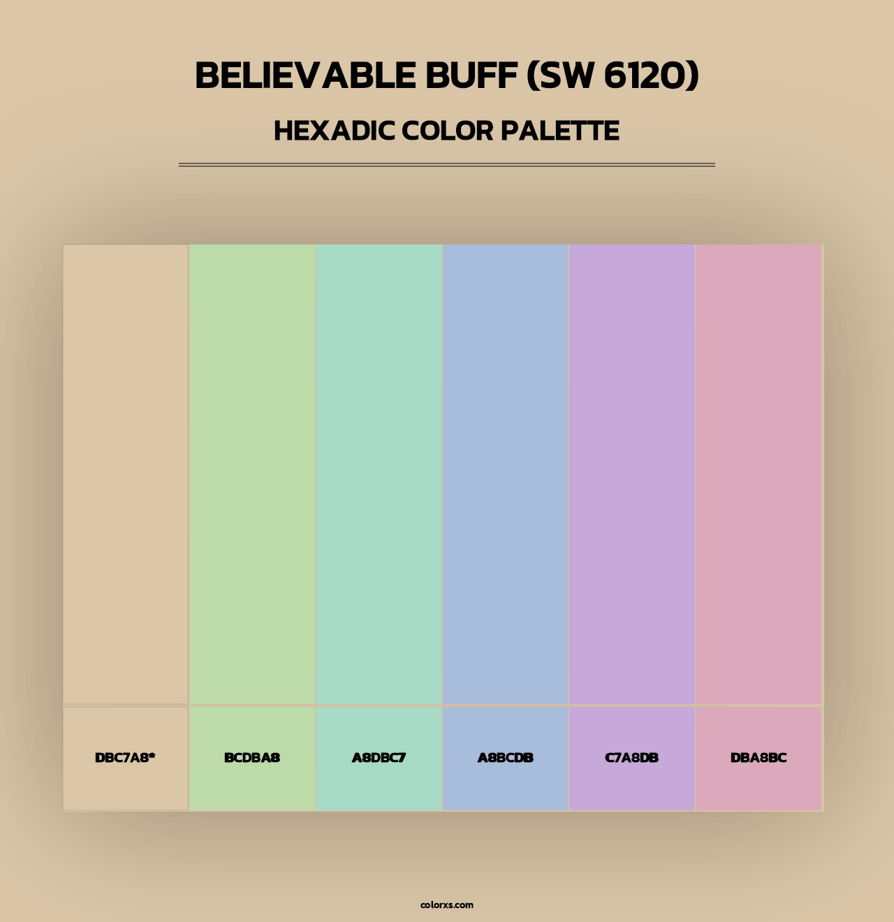 Believable Buff (SW 6120) - Hexadic Color Palette