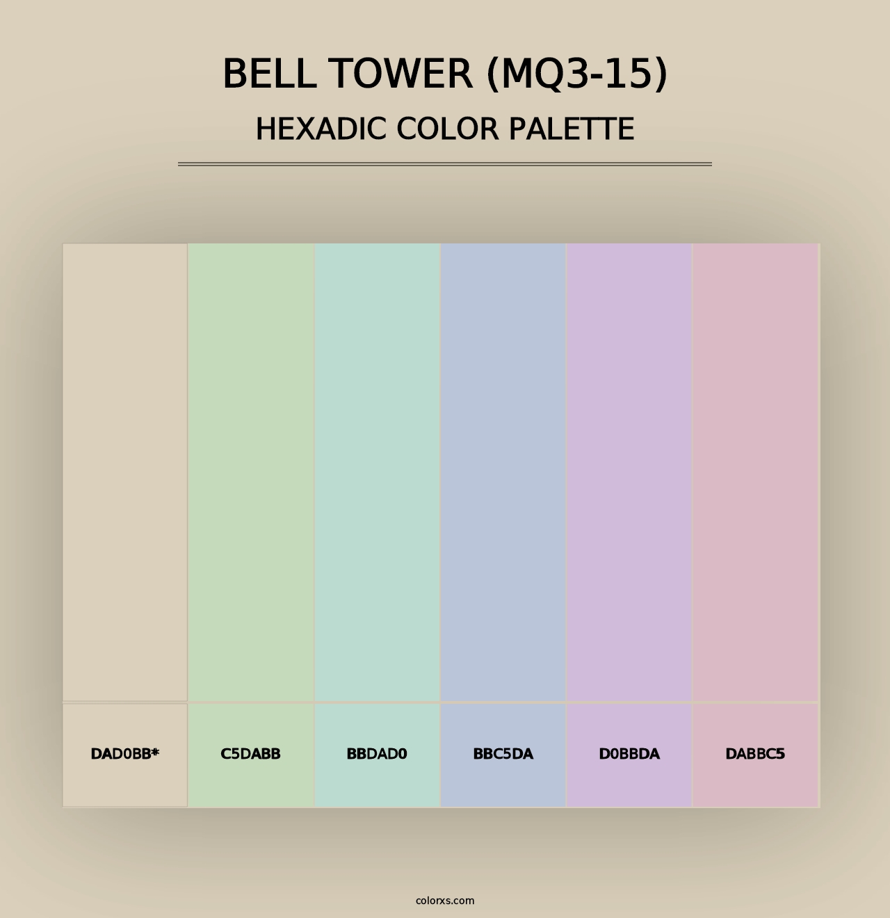 Bell Tower (MQ3-15) - Hexadic Color Palette