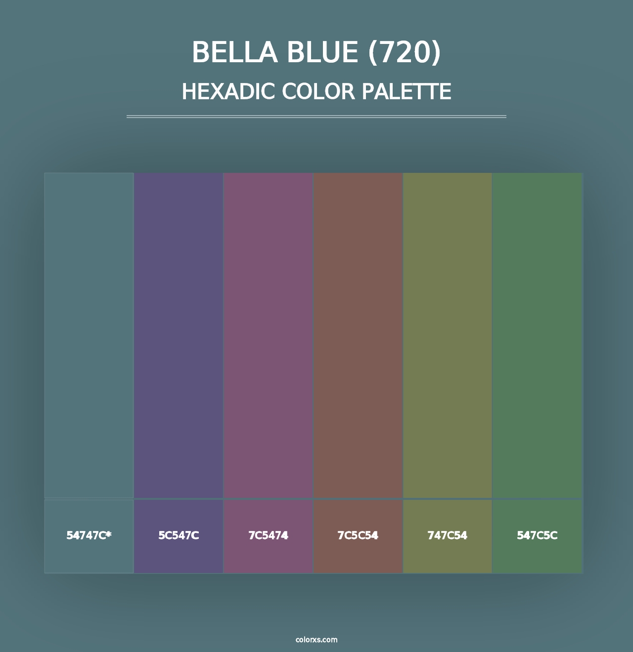 Bella Blue (720) - Hexadic Color Palette