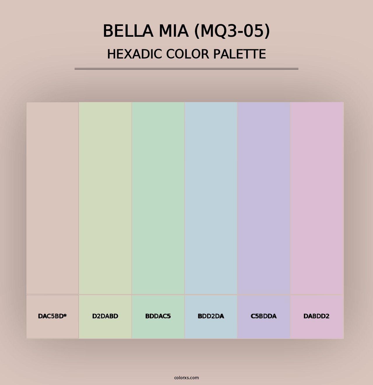 Bella Mia (MQ3-05) - Hexadic Color Palette