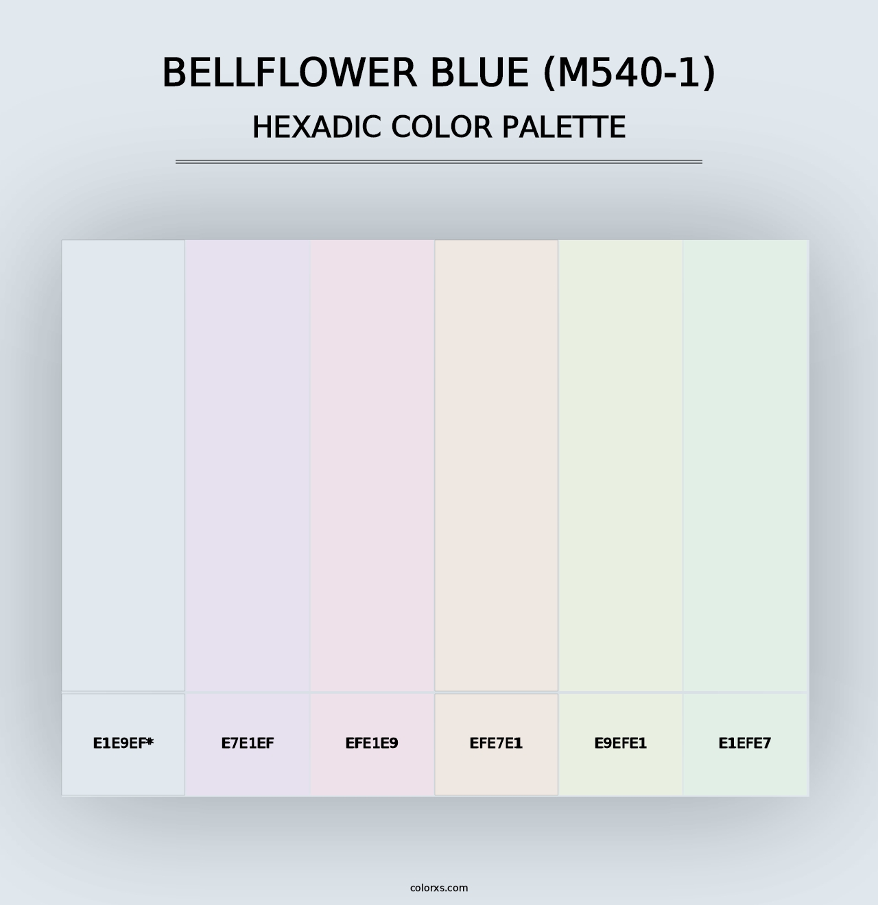 Bellflower Blue (M540-1) - Hexadic Color Palette