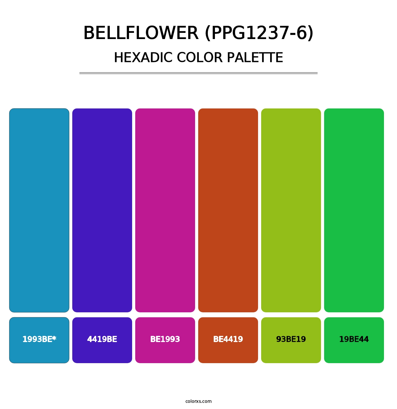 Bellflower (PPG1237-6) - Hexadic Color Palette