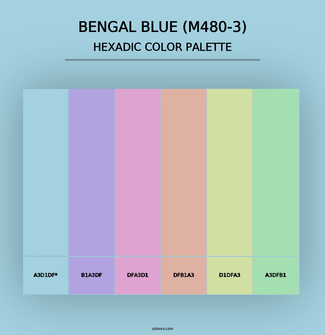 Bengal Blue (M480-3) - Hexadic Color Palette