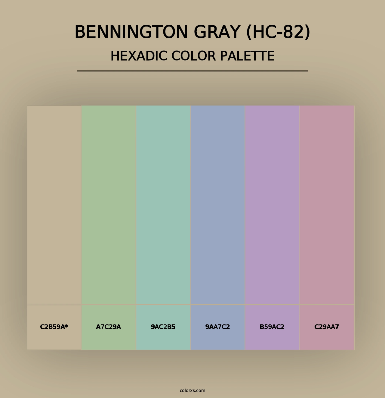 Bennington Gray (HC-82) - Hexadic Color Palette