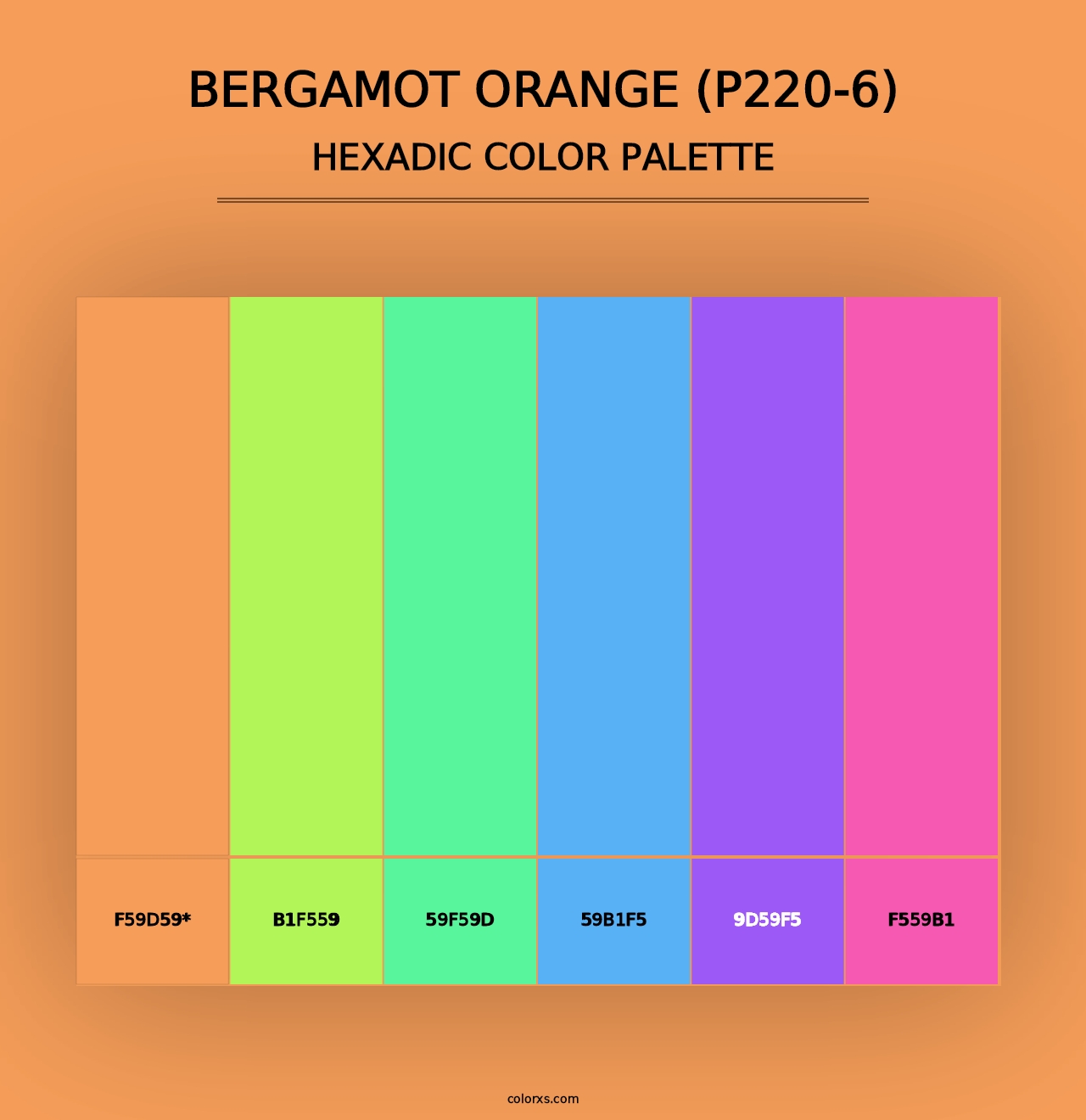 Bergamot Orange (P220-6) - Hexadic Color Palette