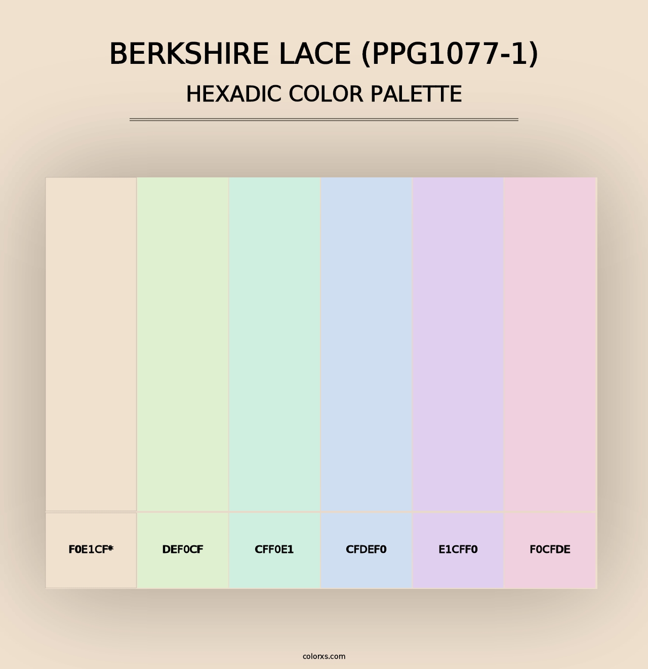 Berkshire Lace (PPG1077-1) - Hexadic Color Palette