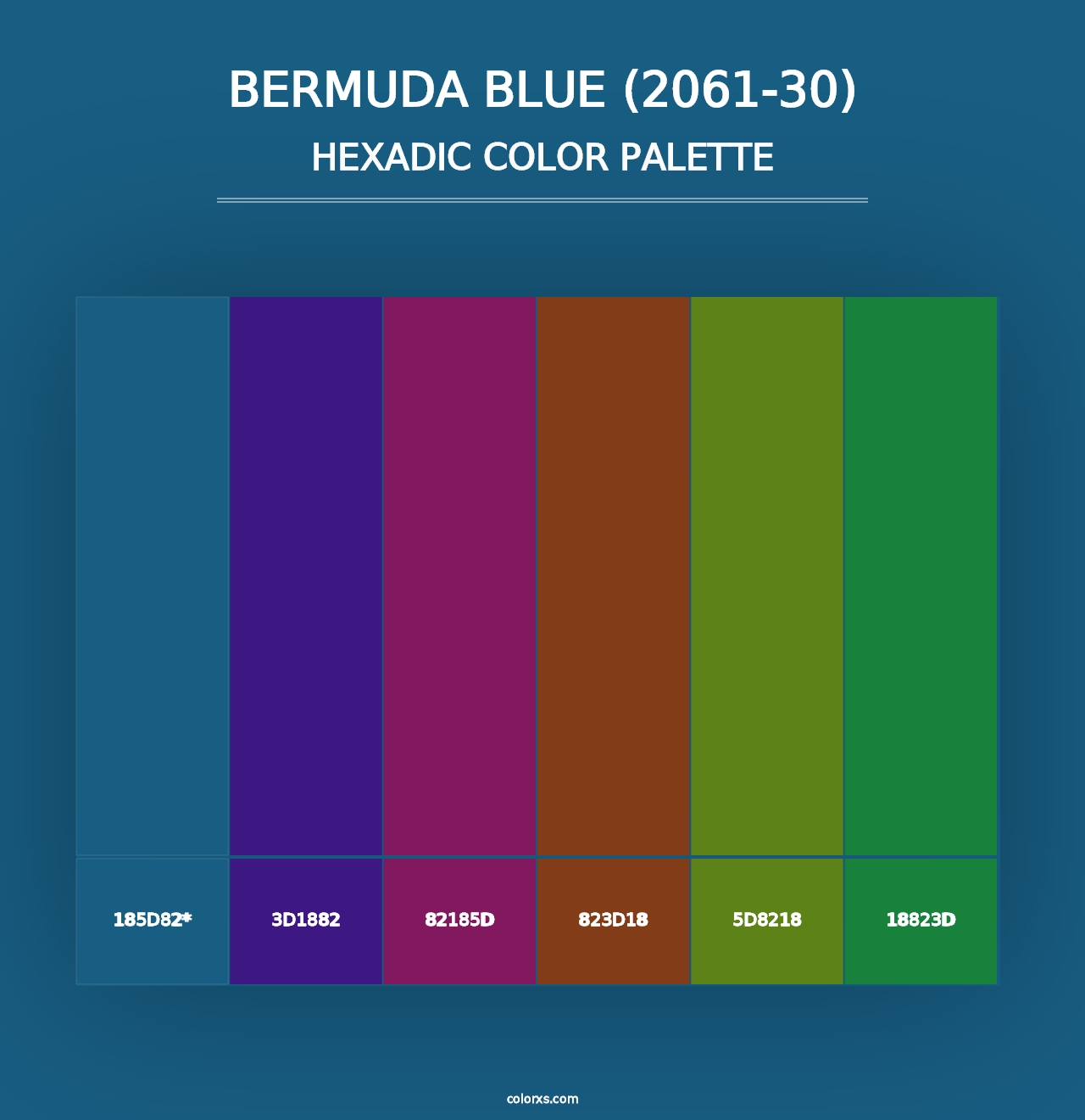 Bermuda Blue (2061-30) - Hexadic Color Palette