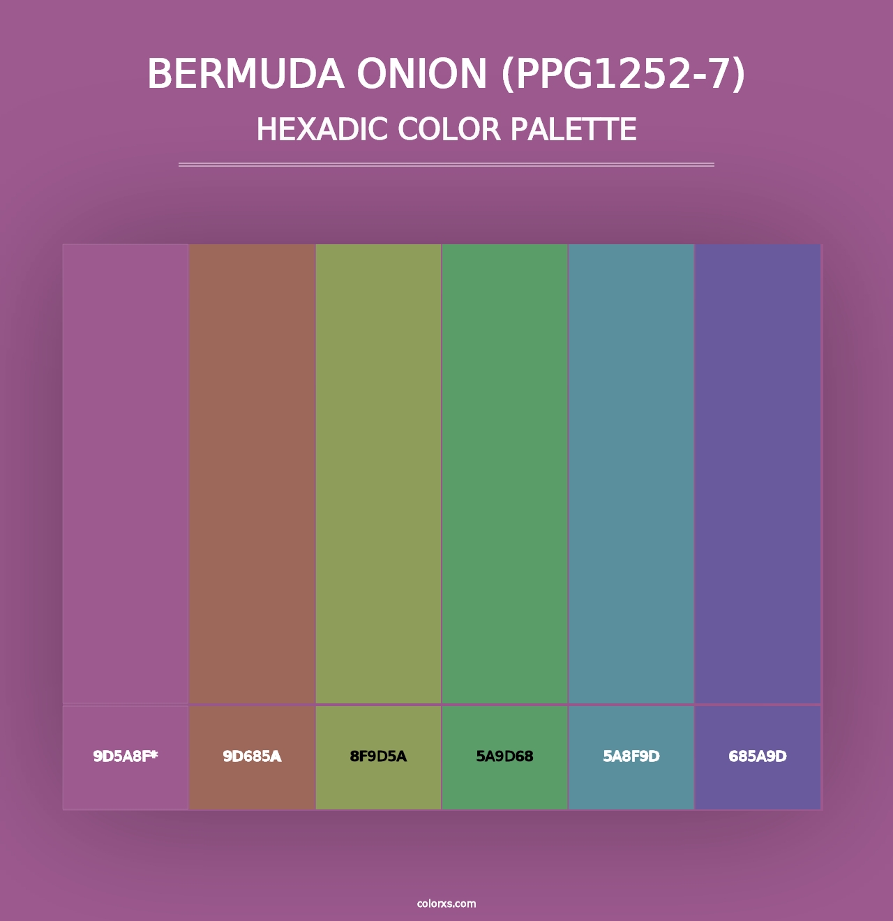 Bermuda Onion (PPG1252-7) - Hexadic Color Palette