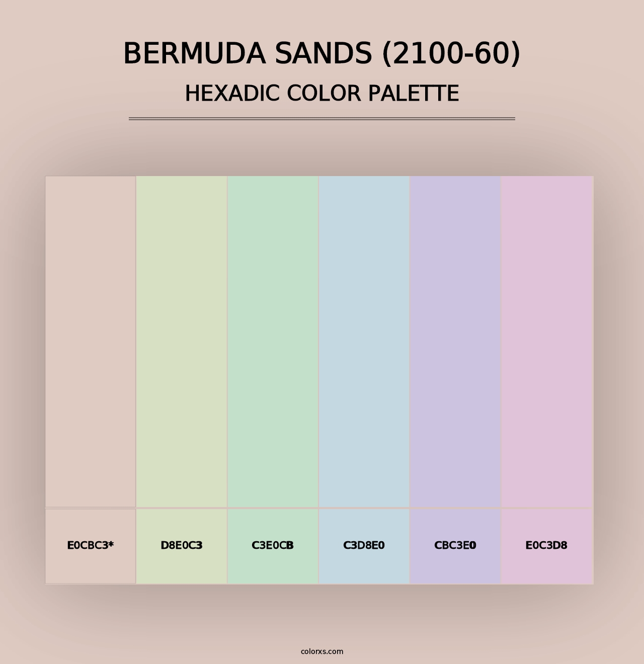 Bermuda Sands (2100-60) - Hexadic Color Palette