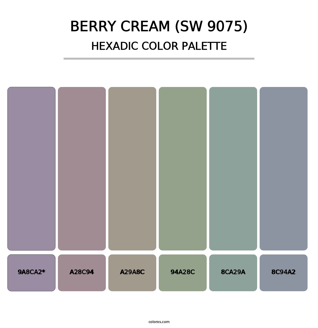 Berry Cream (SW 9075) - Hexadic Color Palette