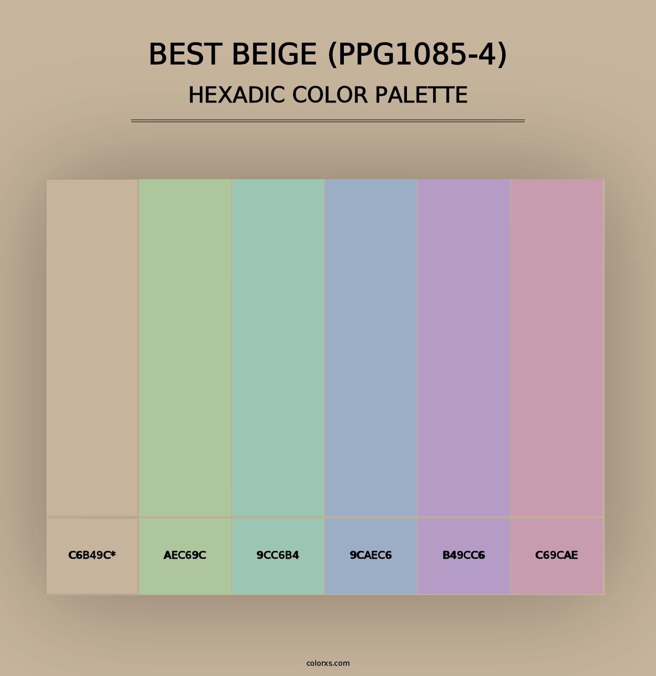 Best Beige (PPG1085-4) - Hexadic Color Palette