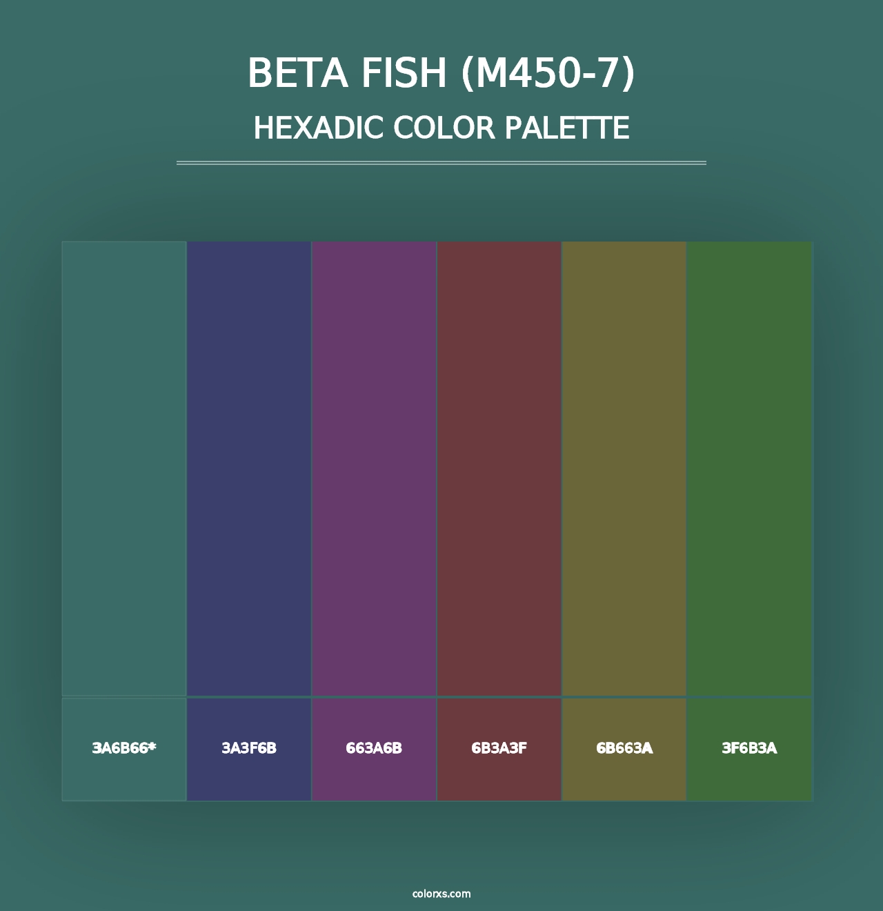 Beta Fish (M450-7) - Hexadic Color Palette