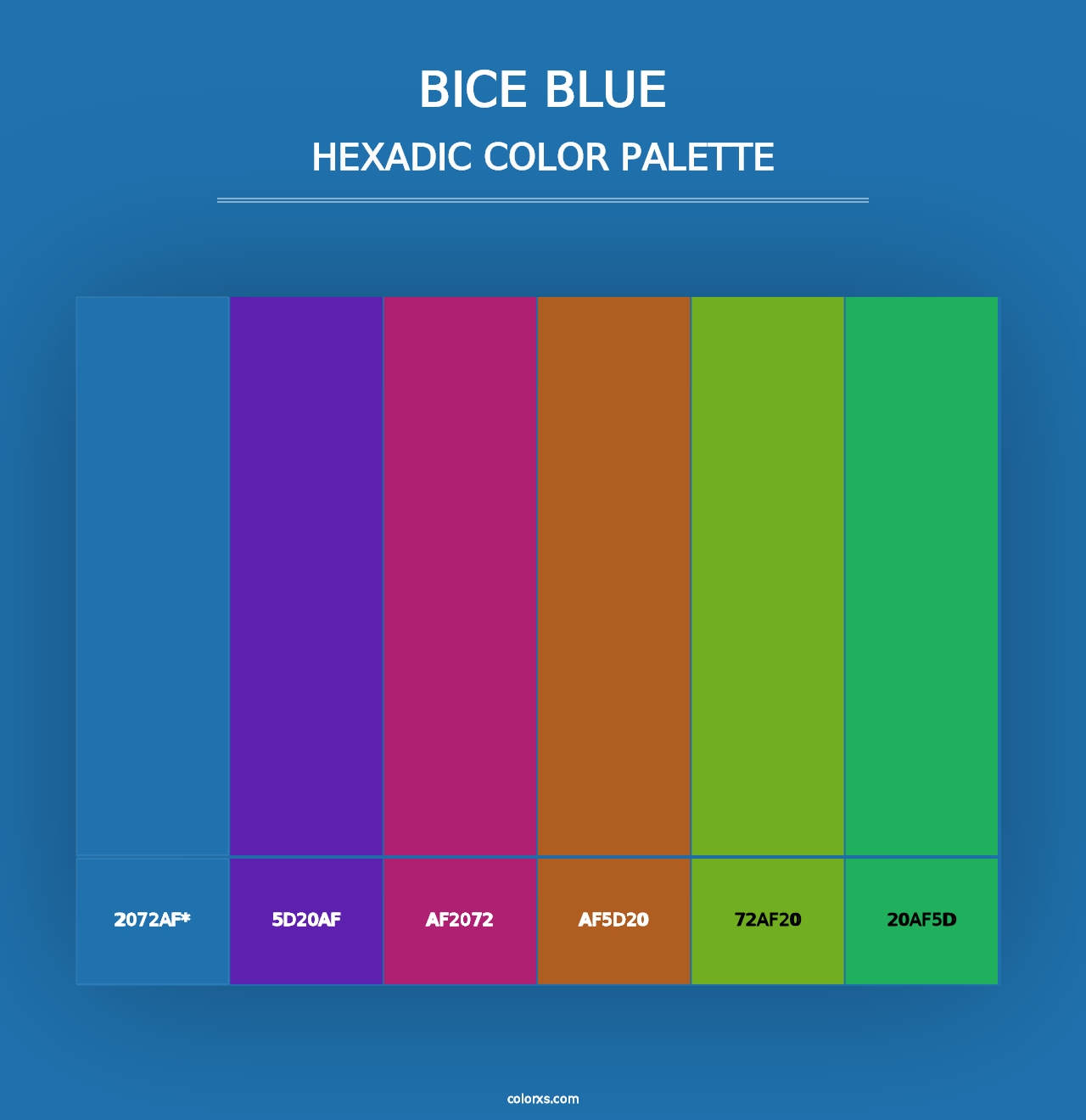 Bice Blue - Hexadic Color Palette