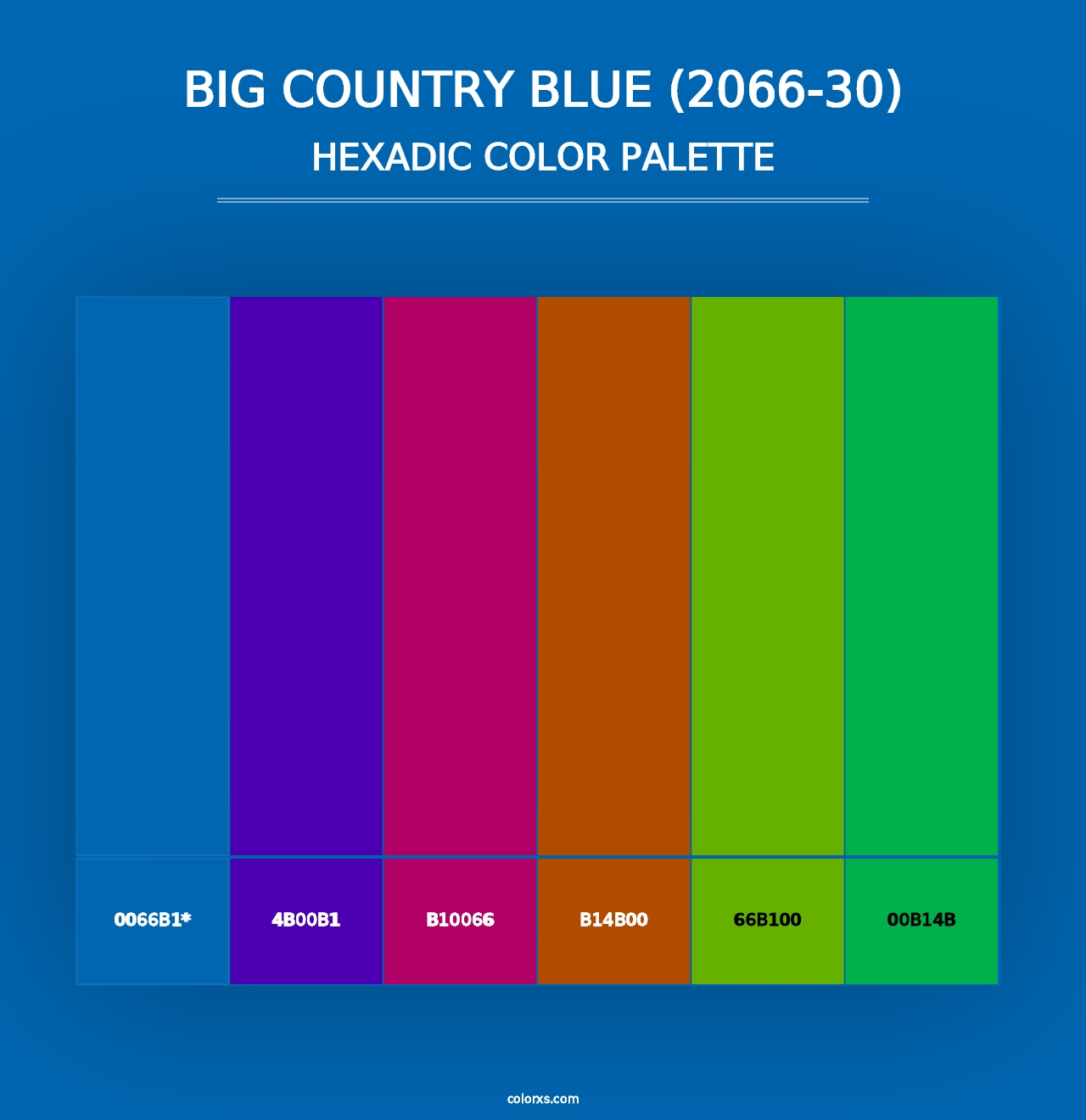 Big Country Blue (2066-30) - Hexadic Color Palette