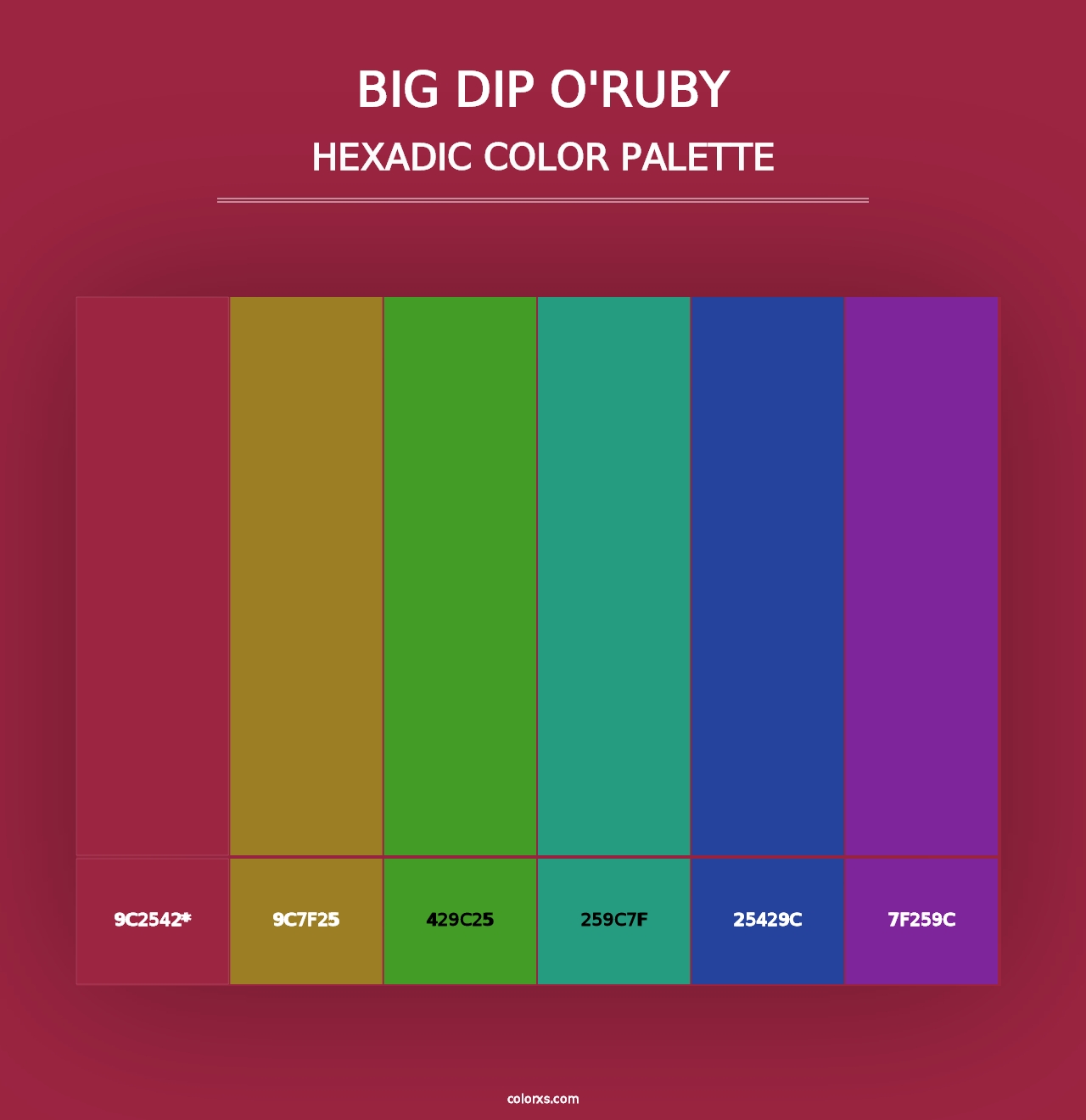 Big Dip O'Ruby - Hexadic Color Palette