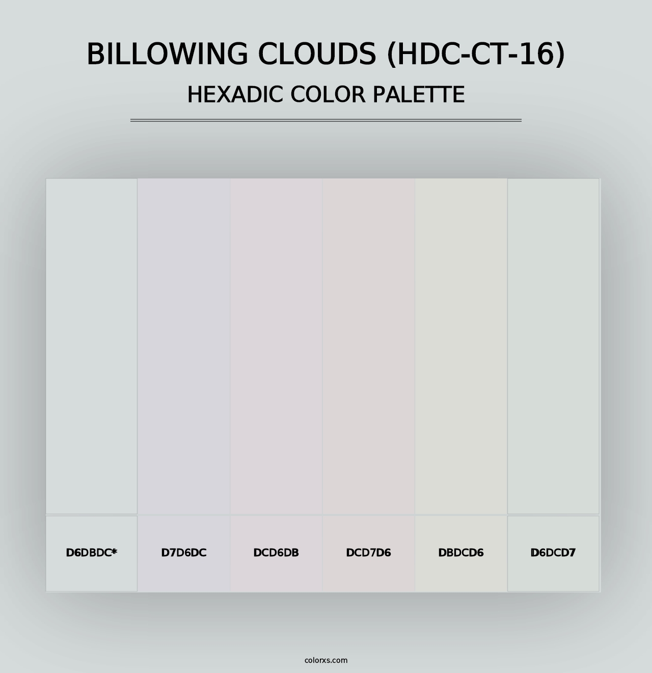 Billowing Clouds (HDC-CT-16) - Hexadic Color Palette