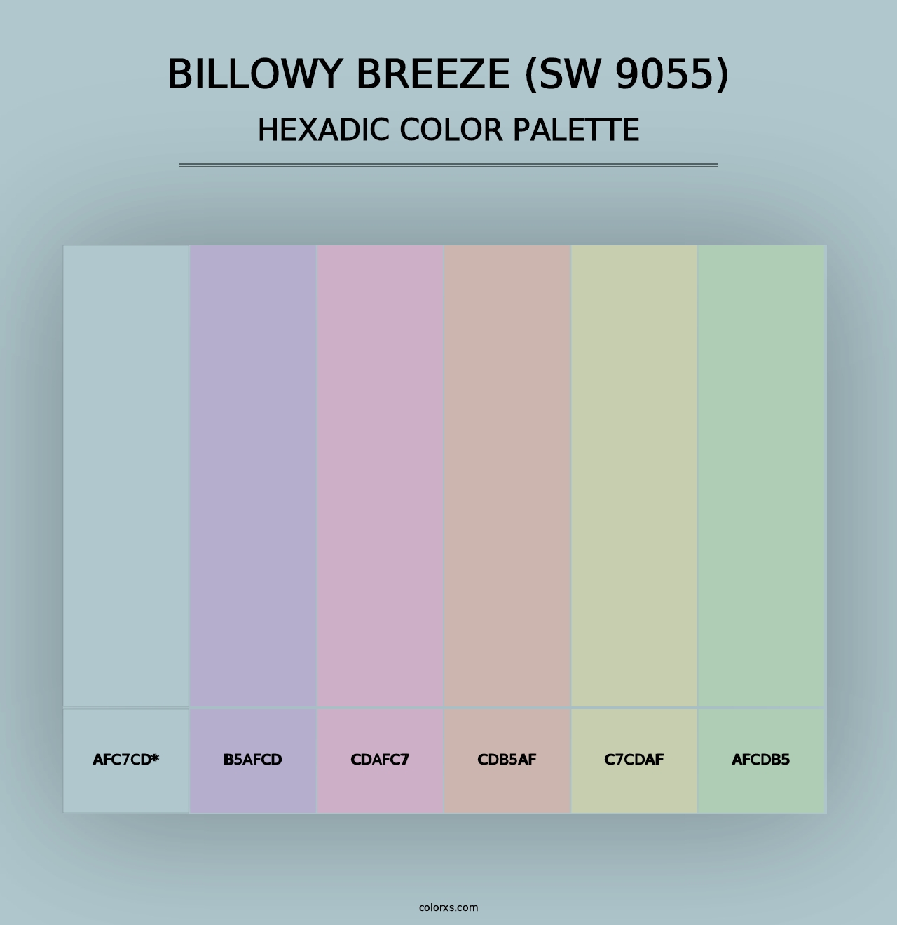 Billowy Breeze (SW 9055) - Hexadic Color Palette