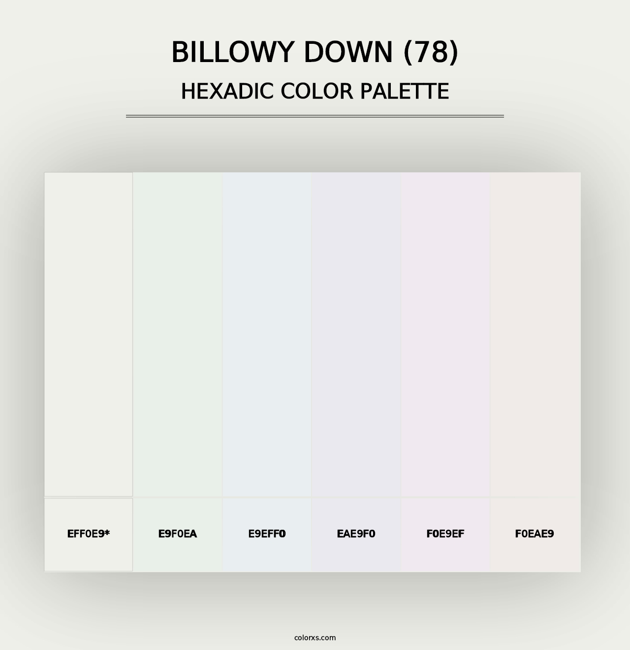 Billowy Down (78) - Hexadic Color Palette