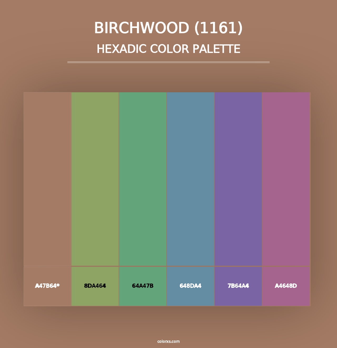 Birchwood (1161) - Hexadic Color Palette