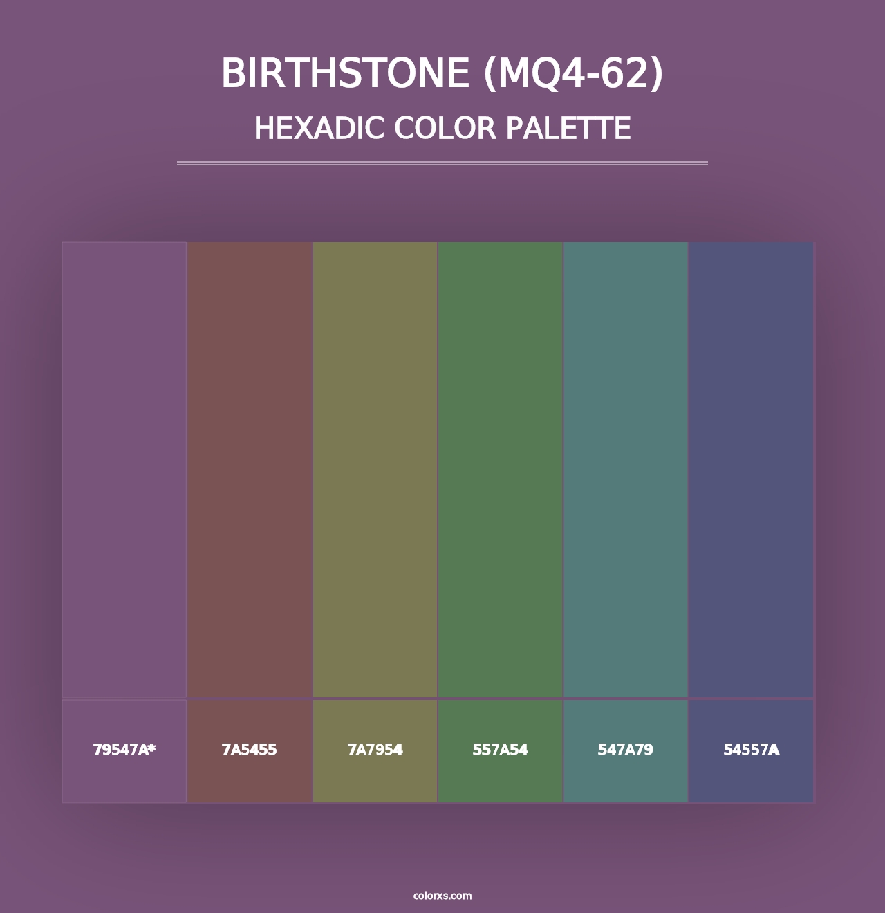 Birthstone (MQ4-62) - Hexadic Color Palette