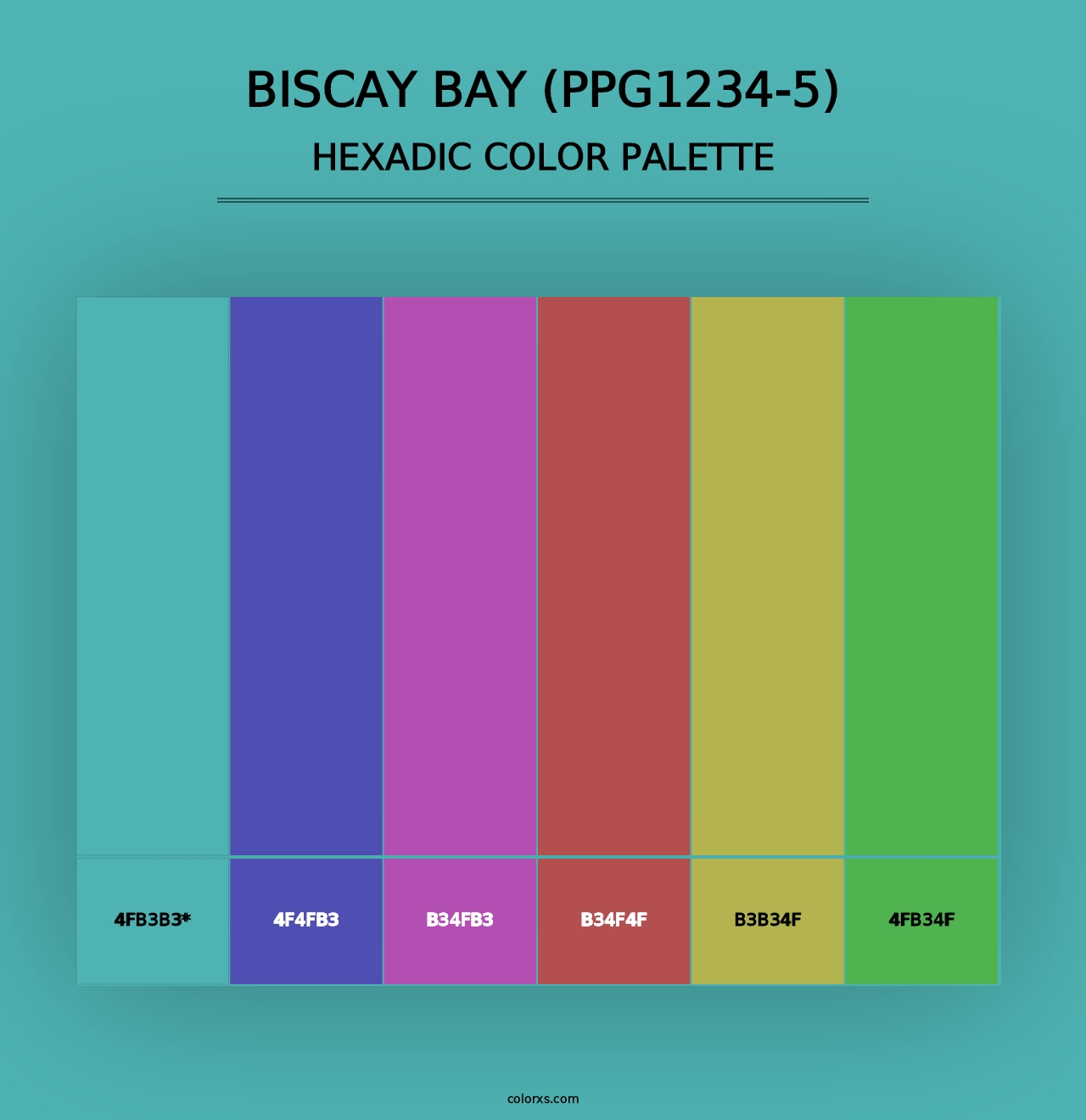 Biscay Bay (PPG1234-5) - Hexadic Color Palette