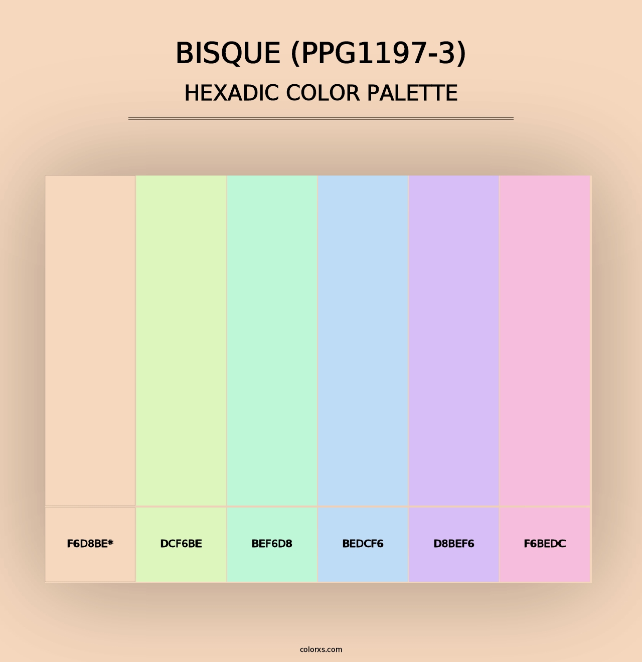 Bisque (PPG1197-3) - Hexadic Color Palette