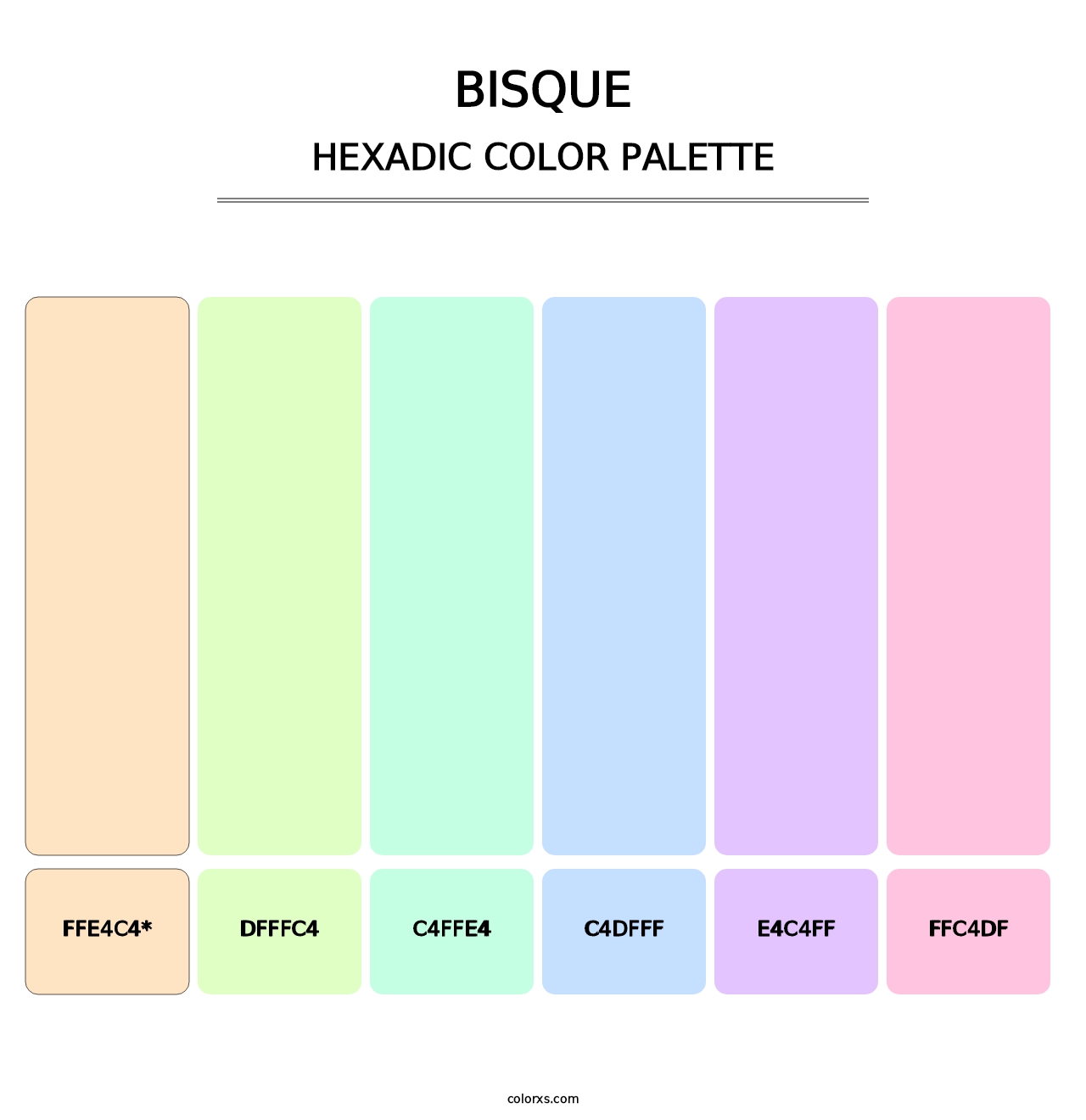 Bisque - Hexadic Color Palette