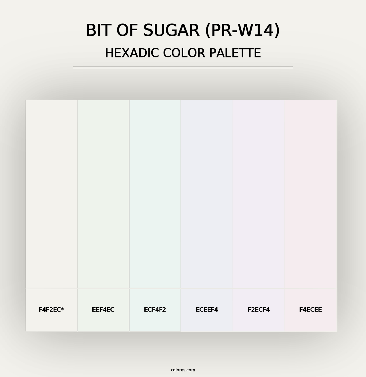 Bit Of Sugar (PR-W14) - Hexadic Color Palette