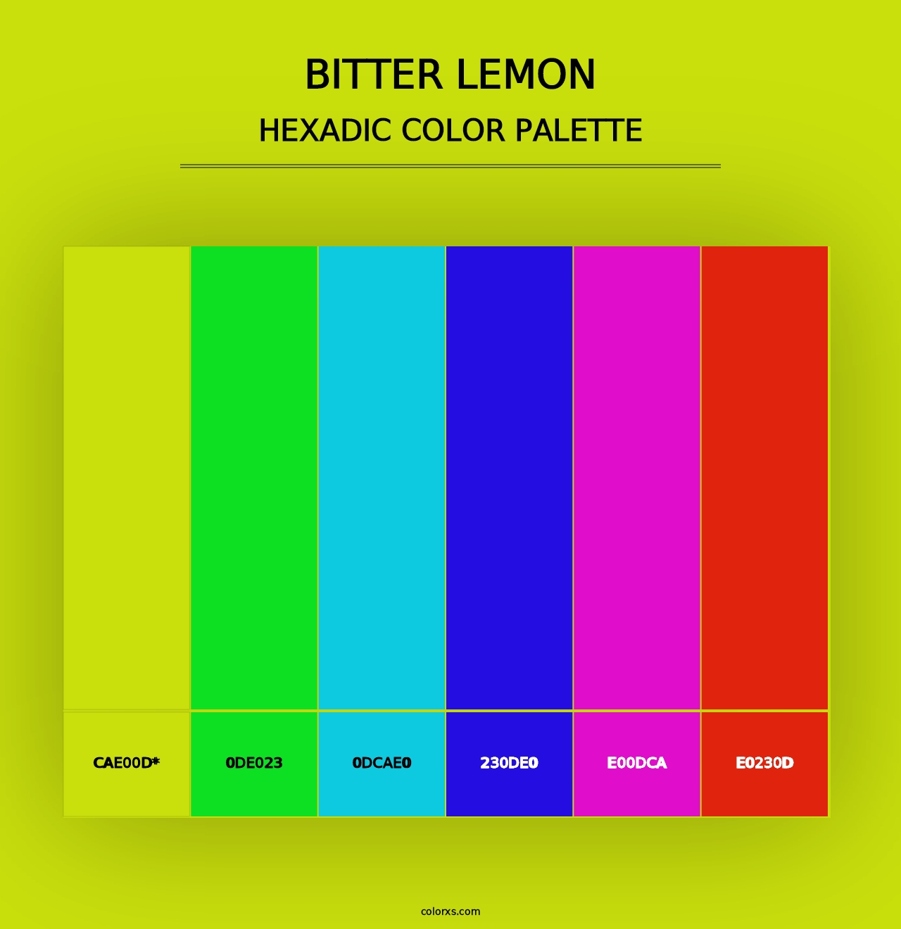 Bitter Lemon - Hexadic Color Palette