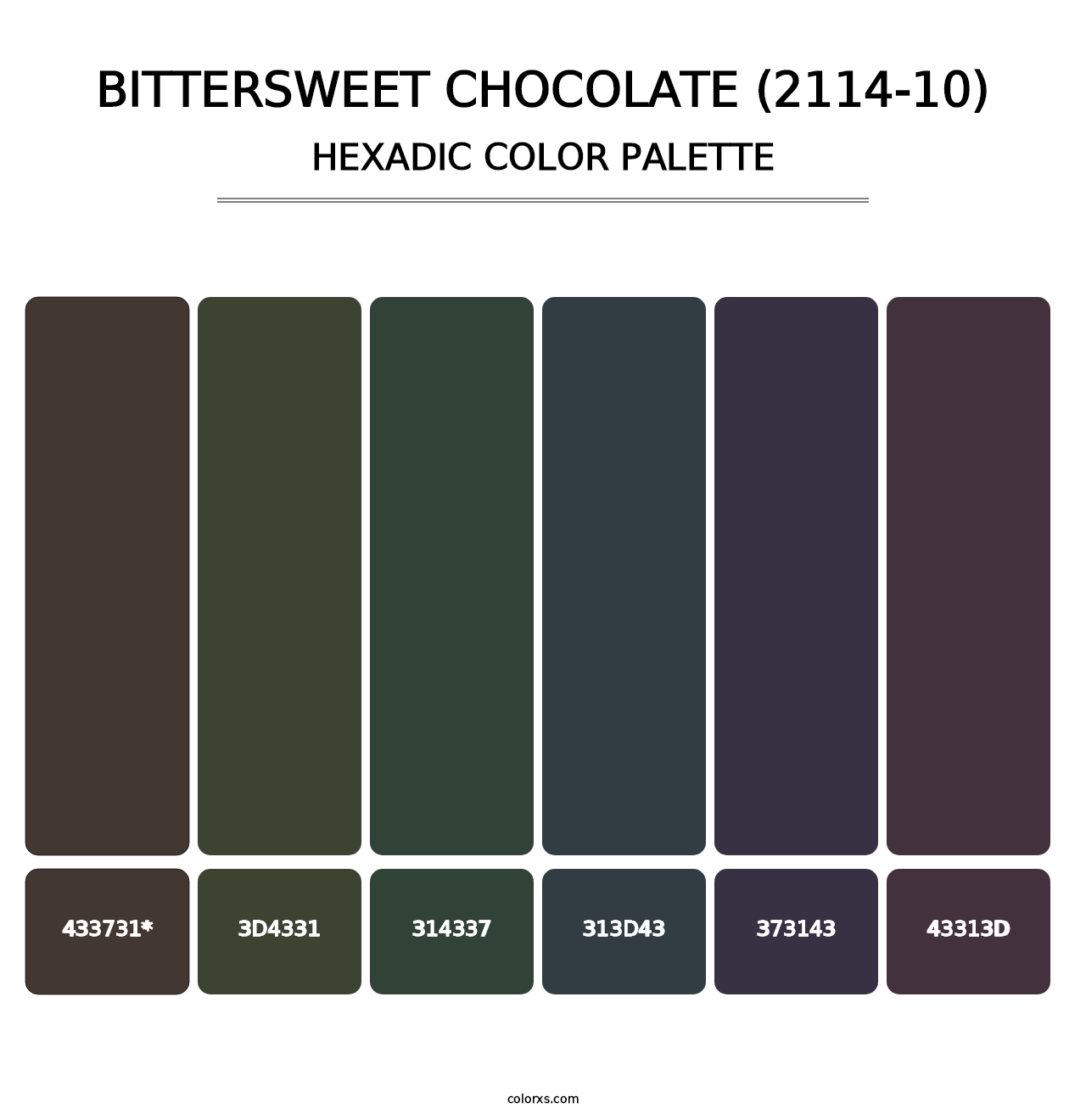 Bittersweet Chocolate (2114-10) - Hexadic Color Palette