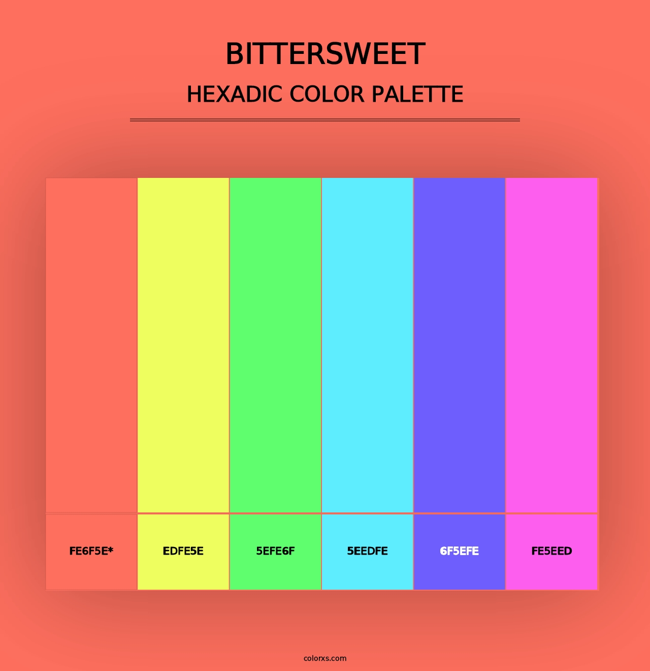 Bittersweet - Hexadic Color Palette