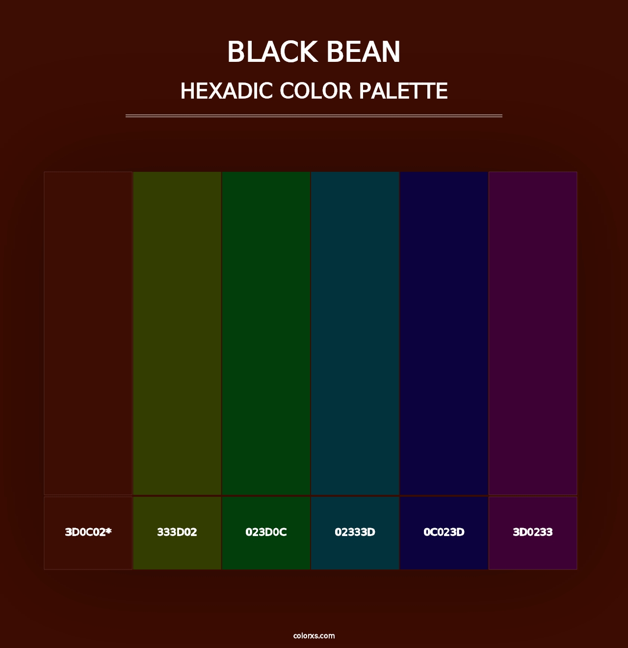 Black Bean - Hexadic Color Palette