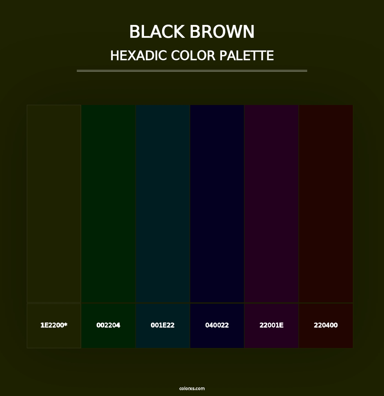 Black Brown - Hexadic Color Palette